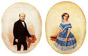 Semmelweis and wife, Maria Wiedenhoffer